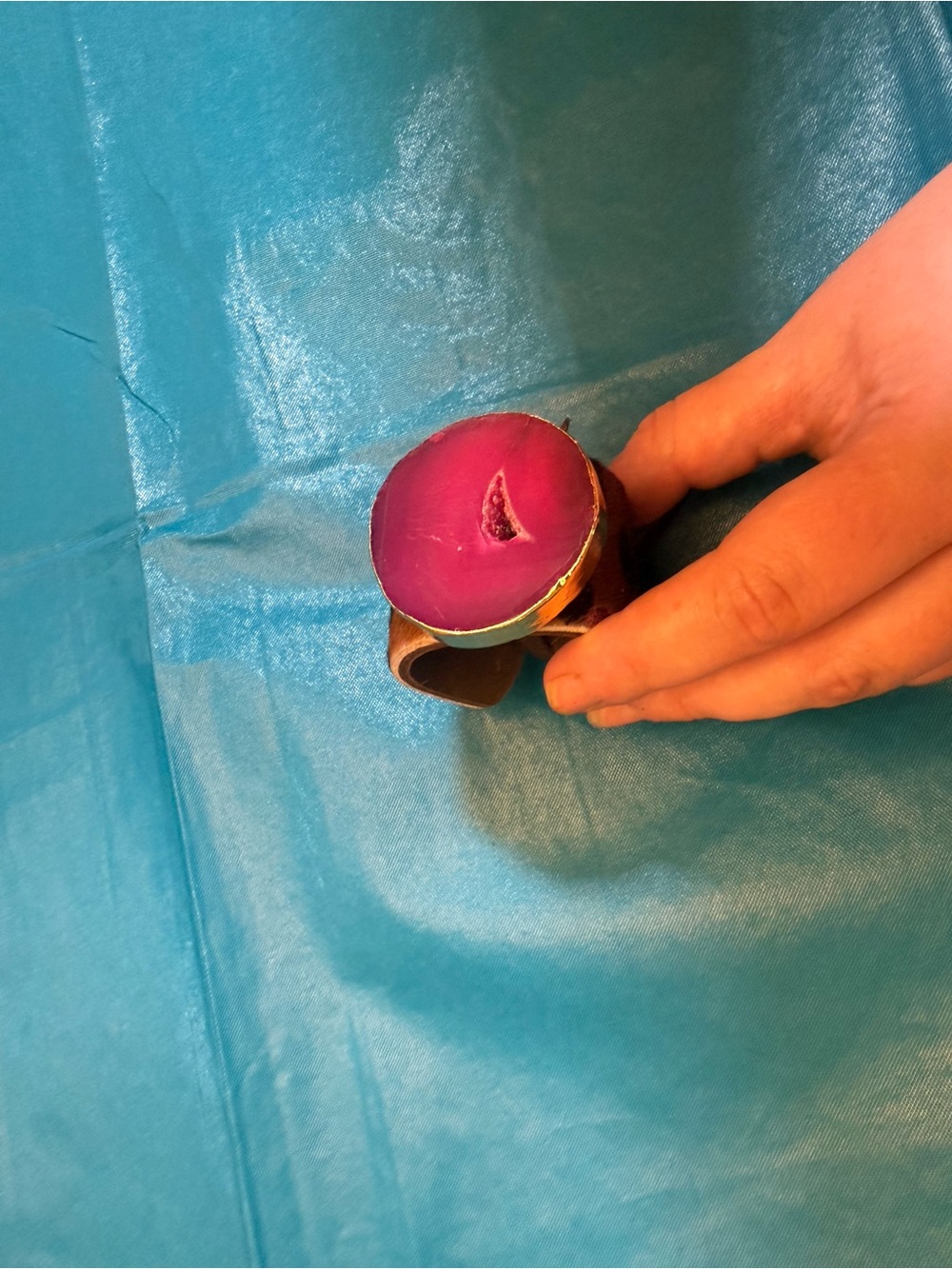 Bold Fuchsia Agate Statement Cuff
